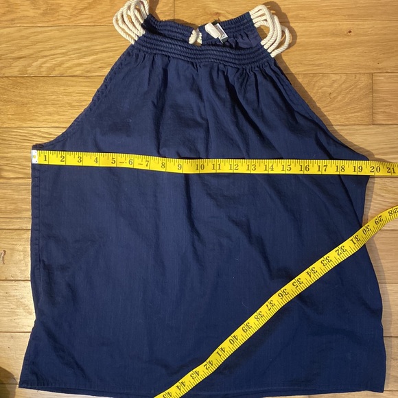J. Crew boxy cotton summer tank with rope straps in Navy blue size S - Picture 10 of 12